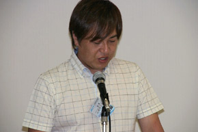 第3号議案を上程する理事選考委員会、山城委員長