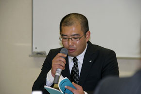 会員拡大プロジェクトチーム 松林チームリーダーの発表